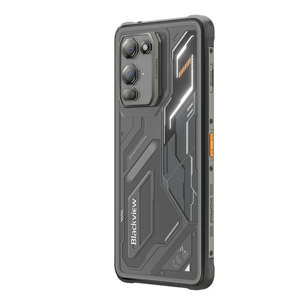 Blackview FORT 200 Mobiltelefon, Fekete, 4G LTE, NFC, 6.78" FHD+ 120Hz, 48GB RAM (12GB + 36GB Bővített), 256GB ROM, Helio G100, 5000mAh 33W, 13MP Night Vision, Android 16, Dual SIM [3]