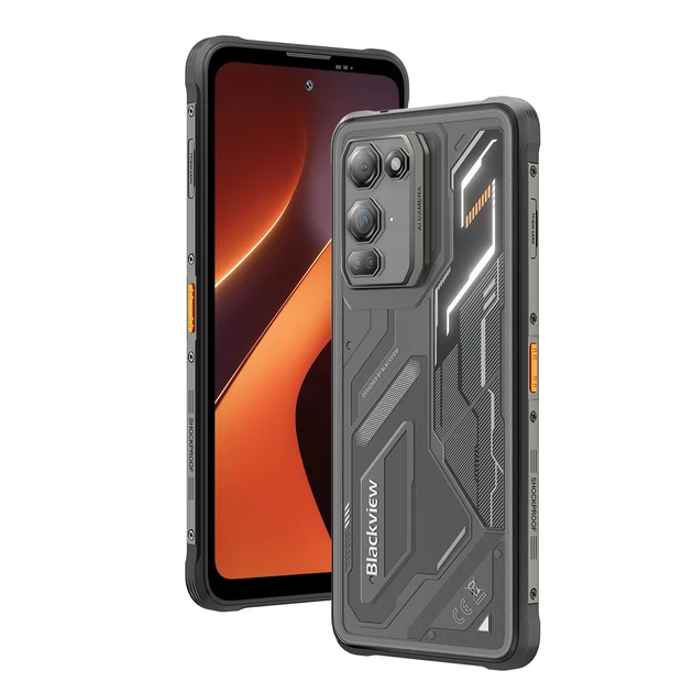 Blackview FORT 200 Mobiltelefon, Fekete, 4G LTE, NFC, 6.78" FHD+ 120Hz, 48GB RAM (12GB + 36GB Bővített), 256GB ROM, Helio G100, 5000mAh 33W, 13MP Night Vision, Android 16, Dual SIM [5]
