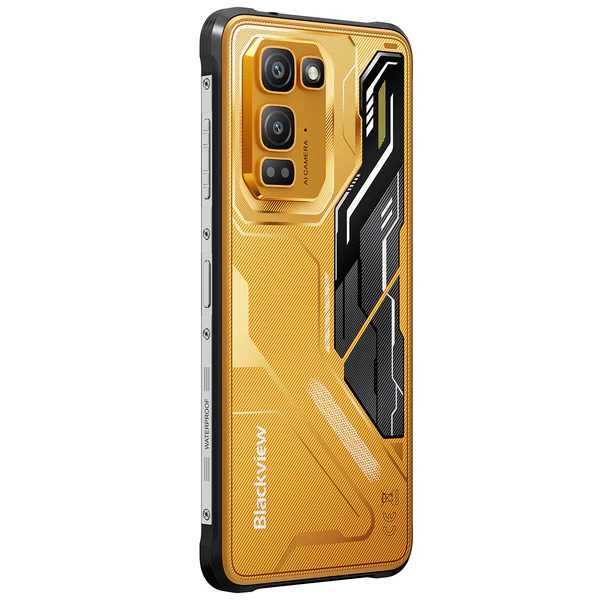 Blackview FORT 5 Mobiltelefon, Sárga, 4G LTE, 6.78" FHD+ 120Hz Kijelző, 36GB RAM (12GB + 24GB bővíthető), 256GB ROM, 108MP Kamera + Éjjellátó, Android 16, NFC, Dual SIM [3]