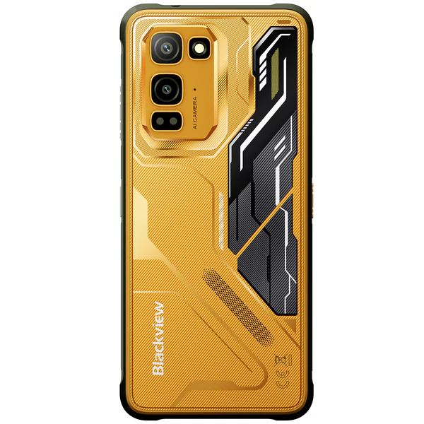 Blackview FORT 5 Mobiltelefon, Sárga, 4G LTE, 6.78" FHD+ 120Hz Kijelző, 36GB RAM (12GB + 24GB bővíthető), 256GB ROM, 108MP Kamera + Éjjellátó, Android 16, NFC, Dual SIM [1]