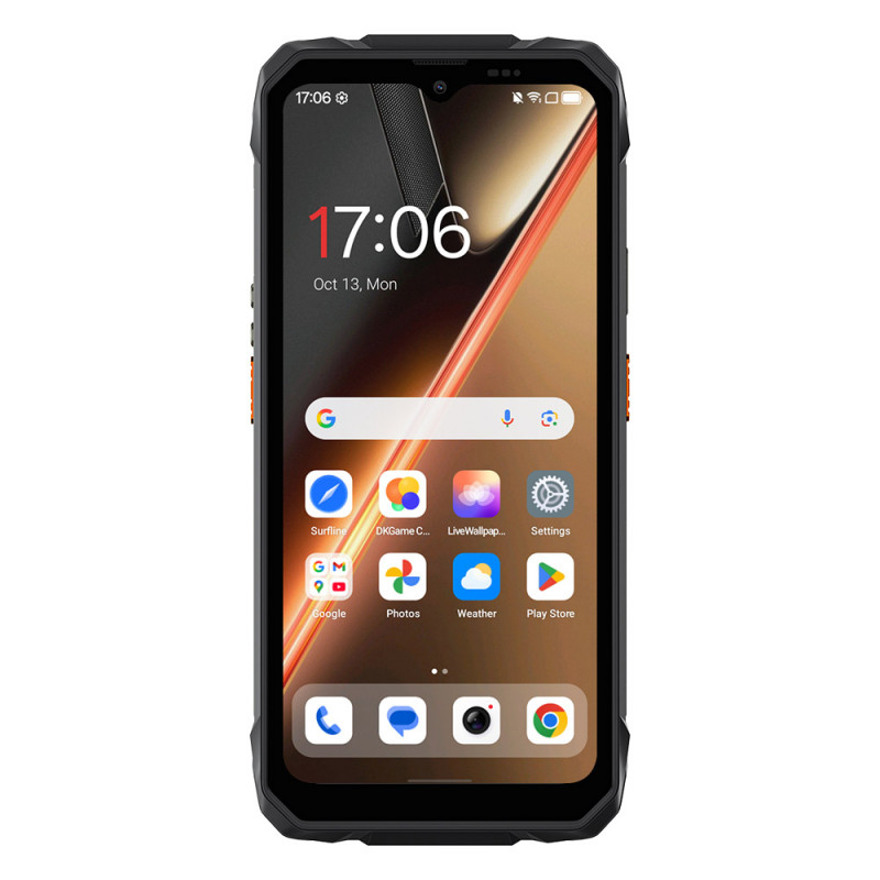 Blackview ROCK 1 Pro Mobiltelefon, Fekete, 4G LTE, Vonalkódolvasó, 6.56" HD+ 90Hz Kijelző, 32GB RAM (8GB + 24GB bővíthető), 256GB, 16MP + 20MP Night Vision Kamera, Android 16, NFC, Dual SIM [1]