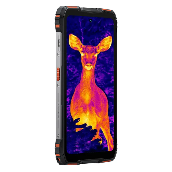 Blackview ROCK 3 Strapabíró Okostelefon, Narancssárga, 4G, Hőkamera, 6.78" FHD+ 120Hz Kijelző, 32GB RAM (8GB + 24GB bővíthető), 256GB, 108MP Kamera, 10000mAh Akkumulátor, Android 16, NFC, Dual SIM [3]