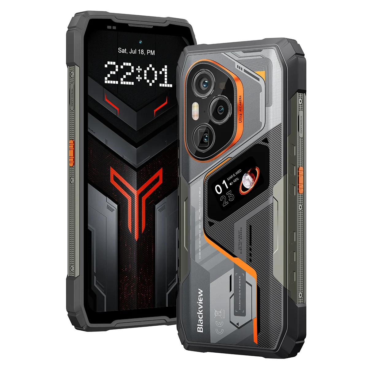 Blackview XPLORE 6 Mobiltelefon, Fekete, 5G, eSIM, NFC, 6.73" 3.2K AMOLED 120Hz, 72GB RAM (18GB + 54GB Bővített), 1TB, Dimensity 9400+, 12000mAh 120W, Telekonverter Objektívvel, Android 16 [1]