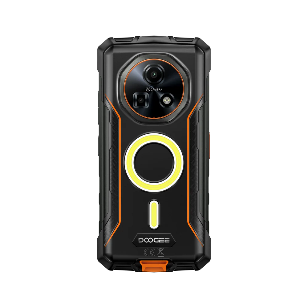 Mobiltelefon Doogee Fire 5 Ultra Narancs, 4G, 6.6", 32GB RAM (8GB+24GB bővíthető), 256GB, Bluetooth-os walkie-talkie, Android 15, 13000mAh, 1200LM-es kempinglámpák, Face ID, 18W, Dual SIM [1]
