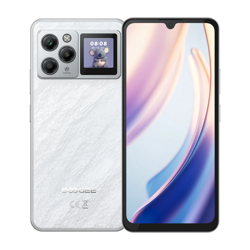 DOOGEE M30 Pro VIP Strapabíró Okostelefon, Fehér, 4G, 6.88" 120Hz Kijelző + 1.3" Hátsó Kijelző, 64GB RAM (8GB + 56GB bővíthető), 256GB, 64MP Kamera, 8000mAh Akkumulátor, Android 16, NFC, Dual SIM [1]