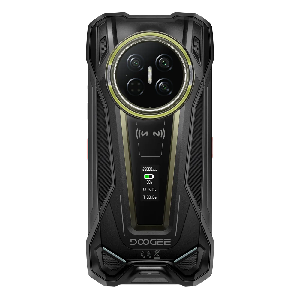 DOOGEE V Max 2 Okostelefon, Fekete, 5G, 6.78" 120Hz, 48GB RAM (16GB + 32GB bővíthető), 512GB, Dimensity 8300, 22000mAh, 120W Gyors Töltés, 1000LM Camping Light, Android 16, NFC, Dual SIM [1]