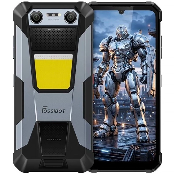 FOSSiBOT F106 Plus Mobiltelefon, Fekete, 4G LTE, 120dB Dupla Hangszóró, 18GB RAM (6GB + 12GB bővíthető), 128GB, 50MP + 20MP Éjjellátó Kamera, Android 16, NFC, 12000mAh, Dual SIM [1]