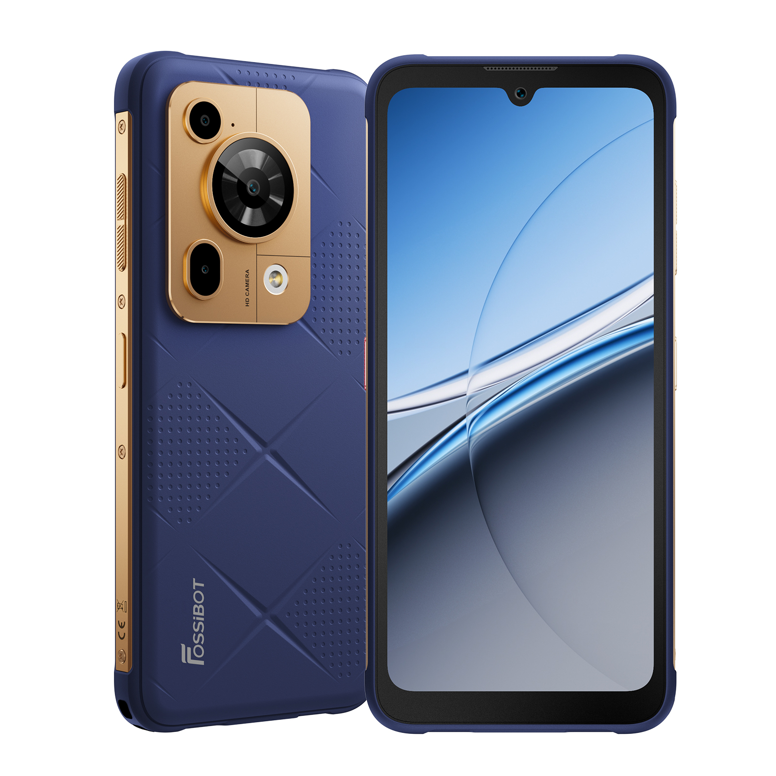 FOSSiBOT F112 Pro 5G mobiltelefon, Kék, 6.88" HD+ IPS, 24GB RAM(8GB+16GB bővíthető), 256GB ROM, Android 14, Visszatöltés, 50MP+16MP, 18W, Dual SIM hibrid [1]