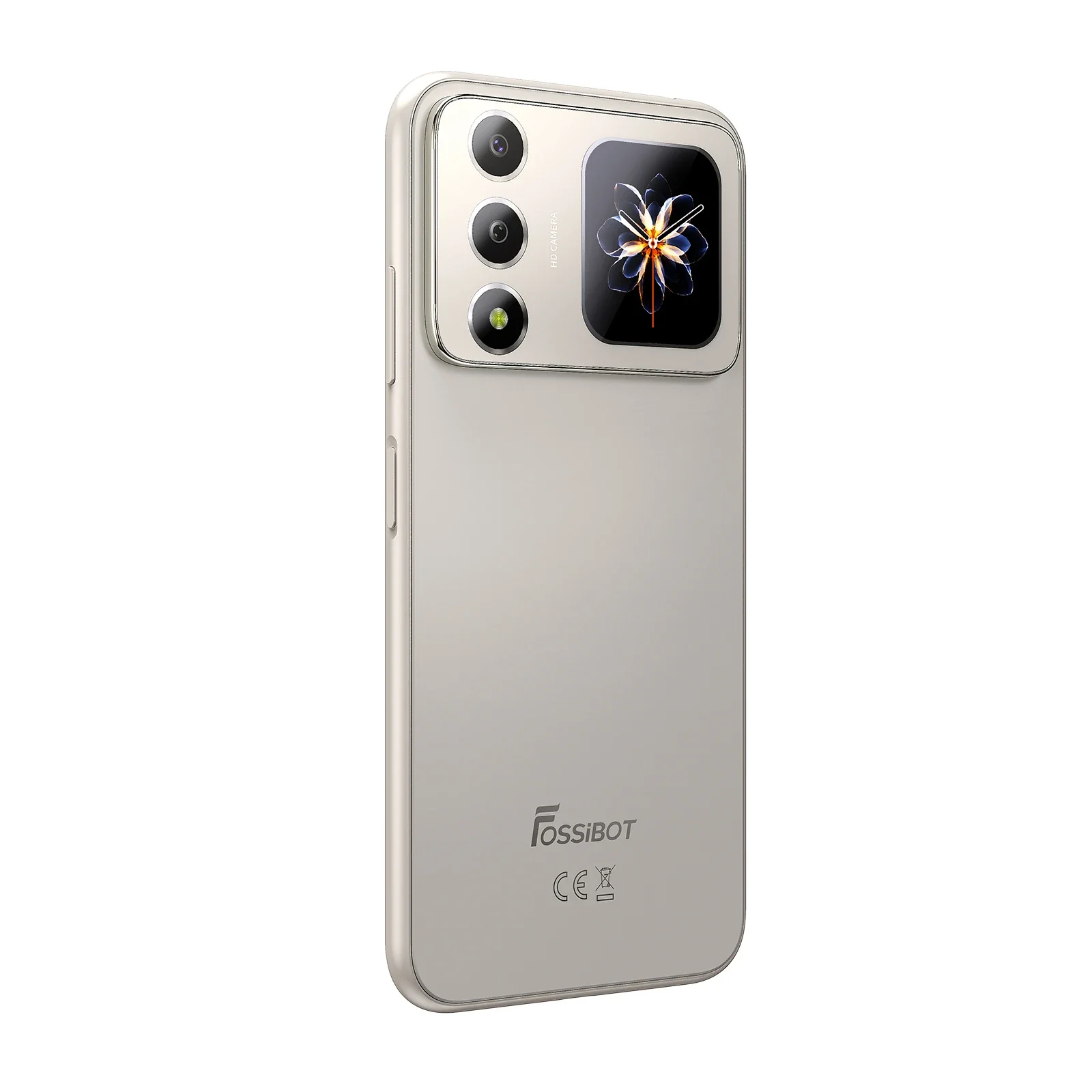 FOSSiBOT S7 Mobiltelefon, Ezüst, 4G LTE, NFC, 6.9" HD+ 120Hz, 1.85" Hátsó Kijelző, 32GB RAM (8GB + 24GB Bővített), 256GB ROM, Unisoc T615, 5000mAh 10W, Android 16, Dual SIM [5]