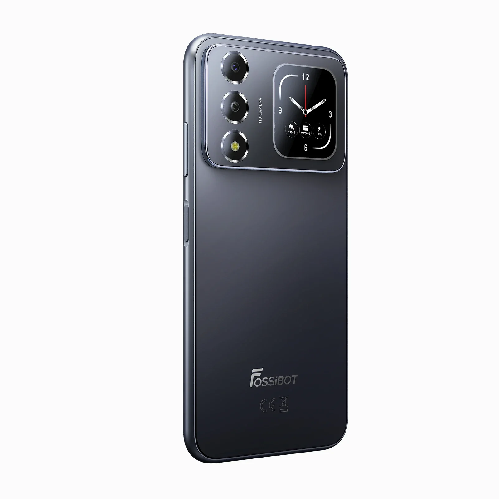 FOSSiBOT S7 Mobiltelefon, Fekete, 4G LTE, NFC, 6.9" HD+ 120Hz, 1.85" Hátsó Kijelző, 32GB RAM (8GB + 24GB Bővített), 256GB ROM, Unisoc T615, 5000mAh 10W, Android 16, Dual SIM [5]