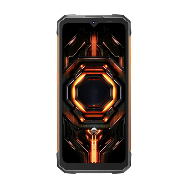 HOTWAV Cyber 17 Strapabíró Okostelefon, Narancssárga, 4G, 6.74" 120Hz Kijelző, 16GB RAM (6GB + 10GB bővíthető), 128GB, 48MP Kamera, 6200mAh Akkumulátor, Camping Light, Android 16, NFC, Dual SIM [1]