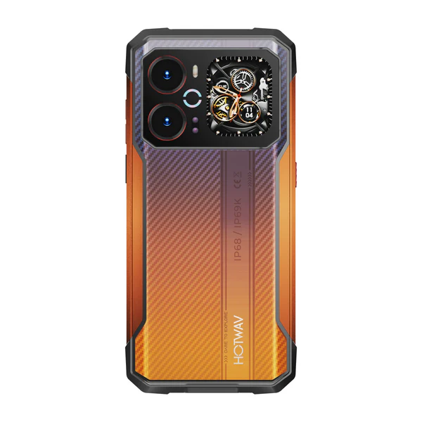 HOTWAV Cyber 18 Okostelefon, Narancssárga, 4G LTE, 6.75" 120Hz, 20GB RAM (8GB + 12GB bővíthető), 256GB, 64MP + 16MP Kamera, Android 16, NFC, 6200mAh Akkumulátor [2]