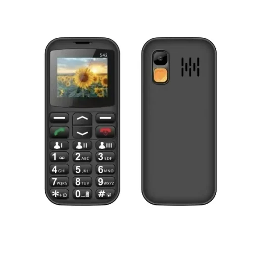 Telefon mobil iSEN S42 SENIOR, Display 2.0", Dual SIM, GSM, USB Type-C, Bluetooth, Cameră, Lanternă, FM Radio fara cablu, Baterie 1800mAh, Buton SOS, Negru [0]