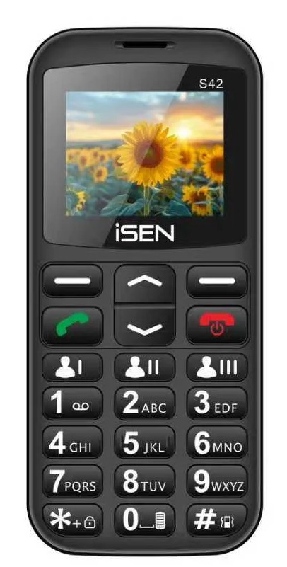 Telefon mobil iSEN S42 SENIOR, Display 2.0", GSM, USB Type-C, Bluetooth, Cameră, Lanternă, FM Radio fara cablu, Baterie 1800mAh, Buton SOS, Negru, Dual SIM [3]