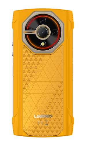 Mobiltelefon LAGENIO Panther 2, Sárga, 4G, 6.7" HD+ 120Hz, 12GB RAM (4GB + 8GB Bővített), 128GB ROM, 16MP, Android 15, Unisoc T7250, RGB Fények, NFC, OTG, 5150mAh, 18W, Két SIM [1]