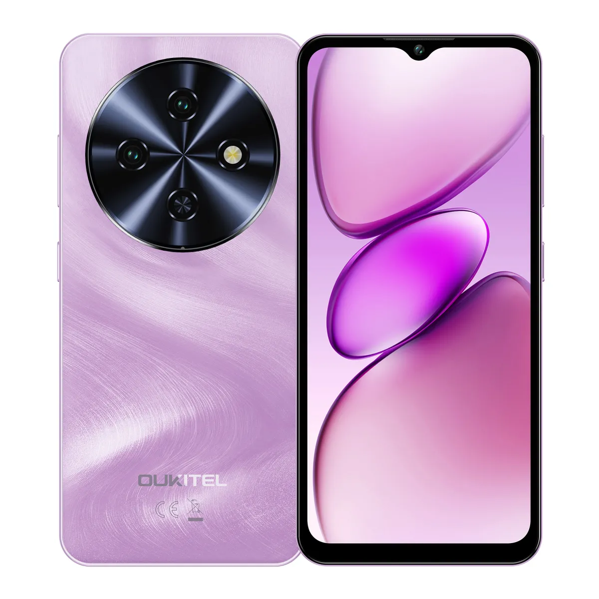 Oukitel C5 Mobiltelefon, Rózsaszín, 4G LTE, 6.6" HD+ Kijelző, 16GB RAM (4GB + 12GB Bővíthető), 64GB, 13MP Kamera, Android 14, Dual SIM [3]