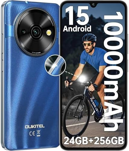 Mobiltelefon Oukitel C59 Pro Kék, 4G, 6,88″ HD+ 90Hz kijelző, 24GB RAM (8GB + 16GB bővíthető), 256GB ROM, 13MP+5MP kamera, Android 15, Unisoc T606 nyolcmagos, 10000mAh akkumulátor, Dual SIM [1]