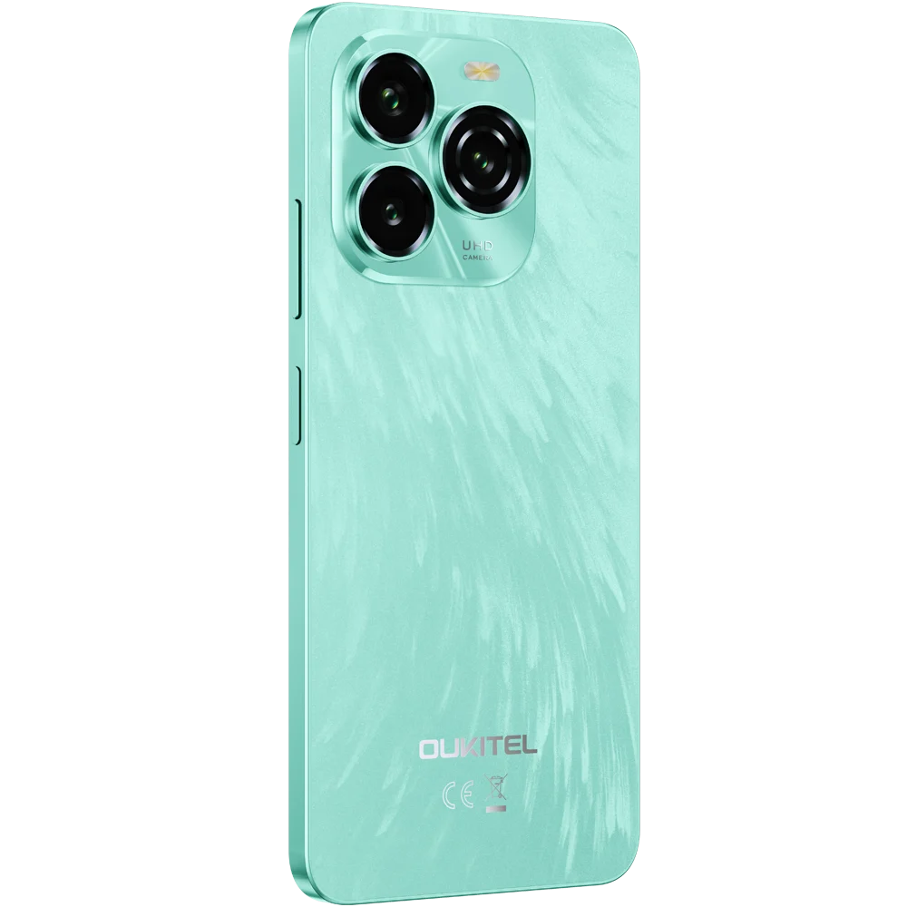 Mobiltelefon Oukitel C65 Türkiz, 4G, 6,7″ HD+ 90Hz, 16GB RAM (4GB+12GB bovithetö), 128GB ROM, 50MP+8MP kamera, Android 15, Octa-Core, 5150mAh, Dual SIM [9]