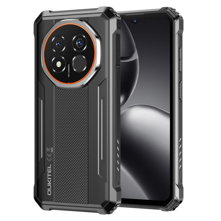 OUKITEL G6 Strapabíró Okostelefon, Fekete, 4G LTE, 6.52" 90Hz Kijelző, 16GB RAM (4GB + 12GB bővíthető), 64GB, 64MP Kamera, Android 16, 10600mAh, NFC, Dual SIM - Copie [2]