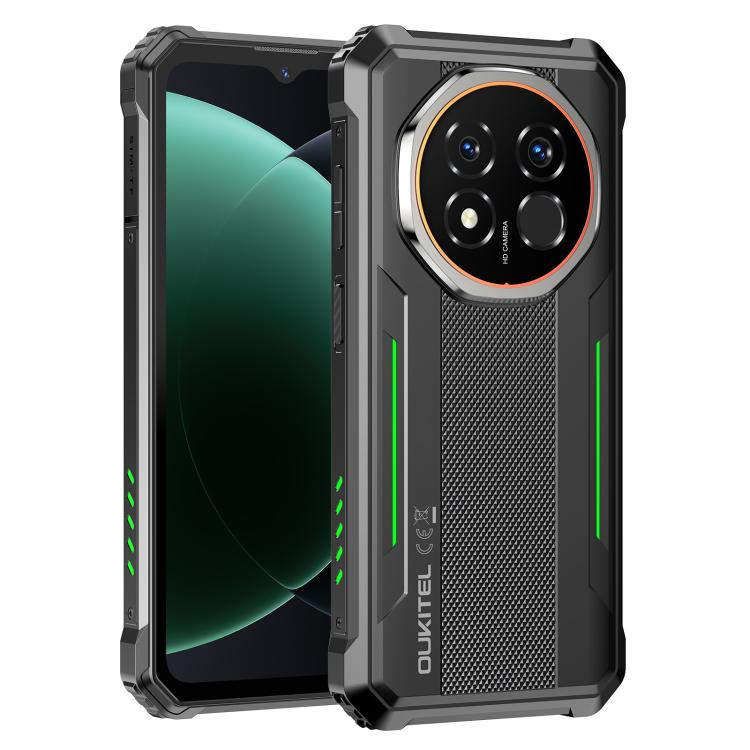 Oukitel G6 Strapabíró Okostelefon, Zöld, 4G, 6.52" HD+ 90Hz Kijelző, 24GB RAM (8GB + 16GB bővíthető), 256GB, 64MP Kamera, 10600mAh Akkumulátor, Android 16, NFC, Dual SIM [2]