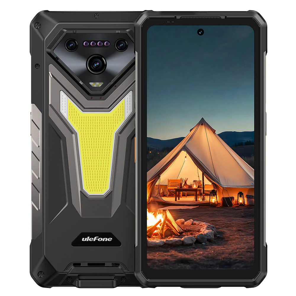 Mobiltelefon Ulefone Armor 34+, Fekete, 5G, 6.95" FHD+ 120Hz IPS, 32GB RAM (16GB + 16GB Bővíthető), 512GB ROM, 50MP, Android 15, Dimensity 7300, Éjjellátó kamera, NFC, OTG, 25500mAh, 66W, Dual SIM [1]