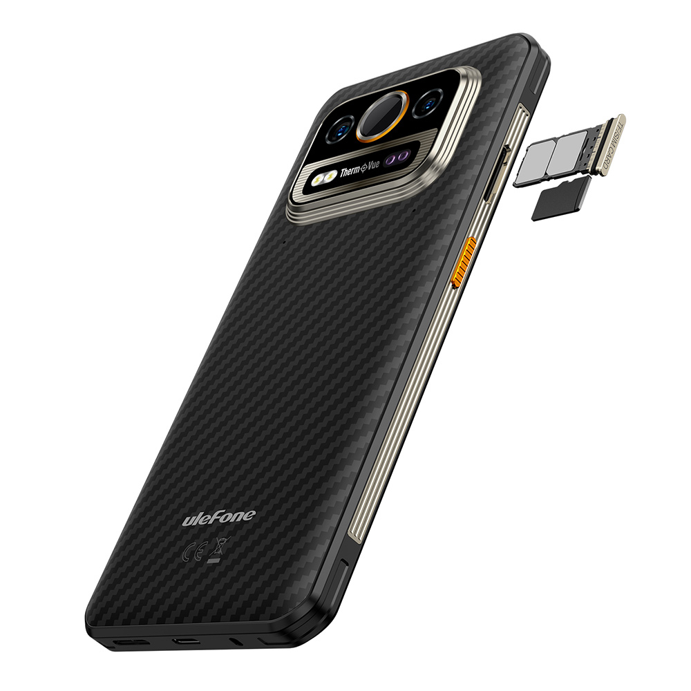 Mobiltelefon Ulefone Power Armor 25T Fekete, 4G, 50MP+64MP Kettős Kamera, Hőképalkotó szenzor, IPS 6.78", 12GB RAM (6GB + 6GB bővíthető), 256GB ROM, Android 14, Helio G99, Dual SIM [16]