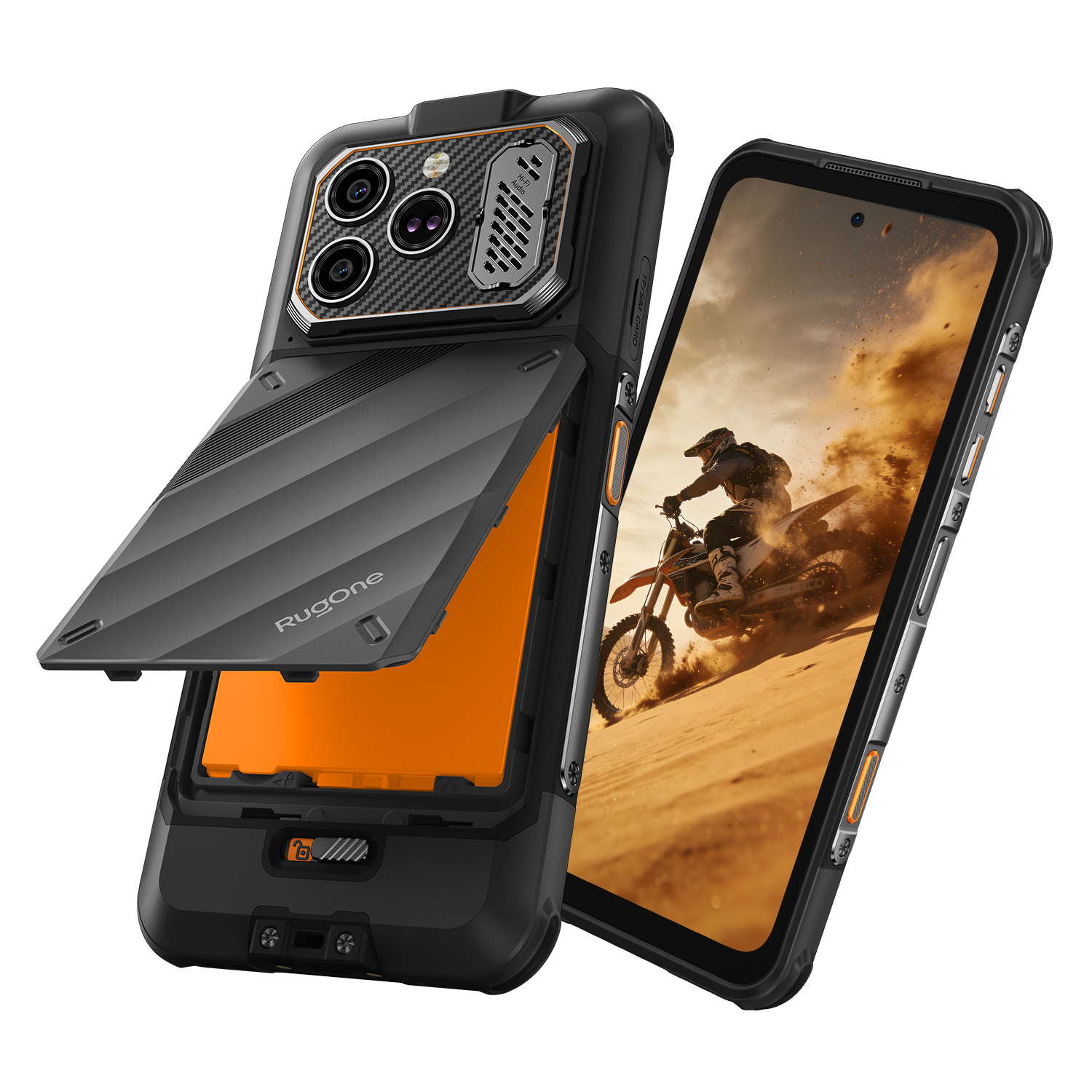 Ulefone RugOne Xever 8 Okostelefon, Fekete, 4G, 6.50" FHD+ 120Hz, 16GB RAM (8GB + 8GB bővíthető), 256GB, 64MP + 20MP Night Vision Kamera, Helio G200, Android 16, NFC, 4800mAh, Dual SIM [23]