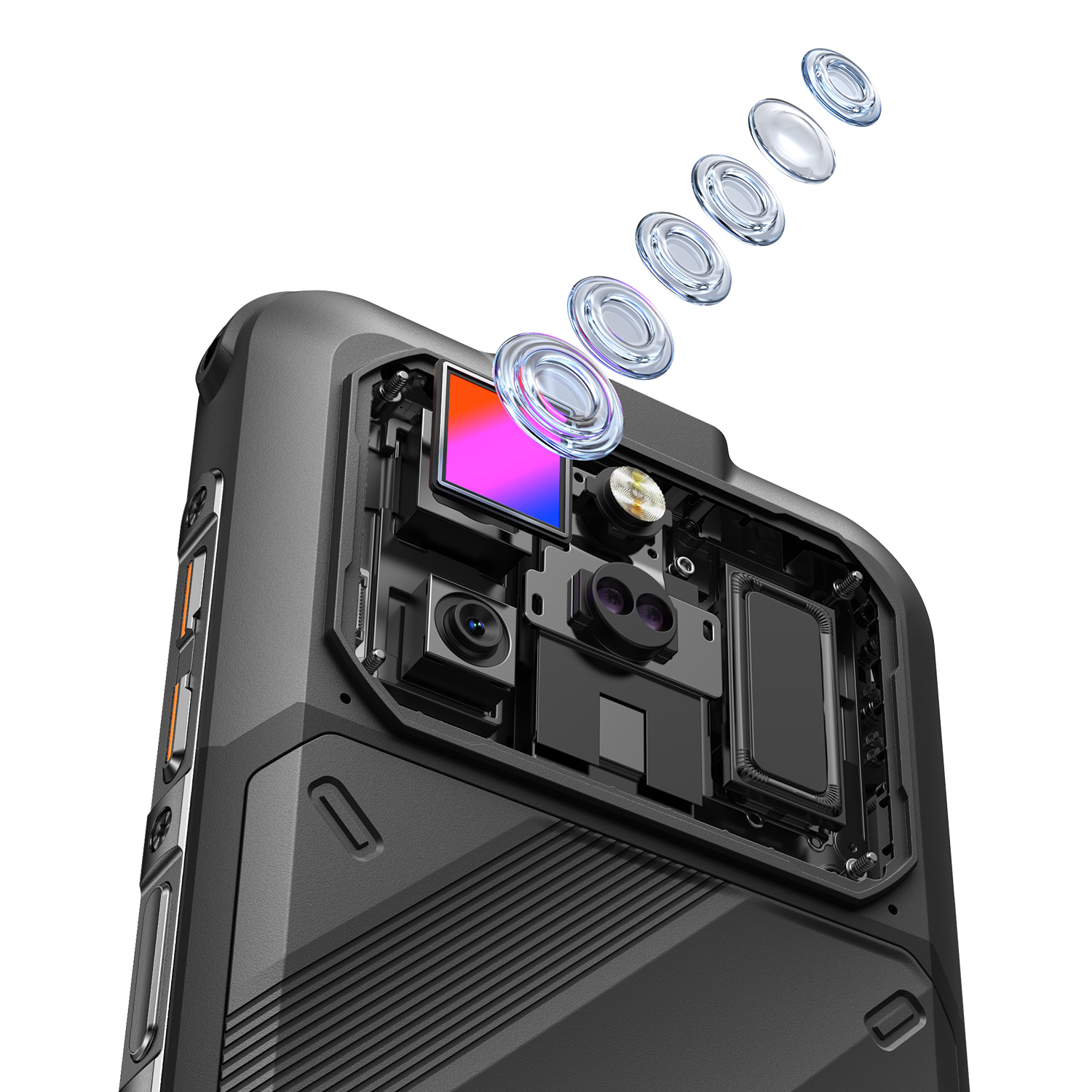 Ulefone RugOne Xever 8 Okostelefon, Fekete, 4G, 6.50" FHD+ 120Hz, 16GB RAM (8GB + 8GB bővíthető), 128GB, 64MP + 20MP Night Vision Kamera, Helio G200, Android 16, NFC, 4800mAh, Dual SIM [20]