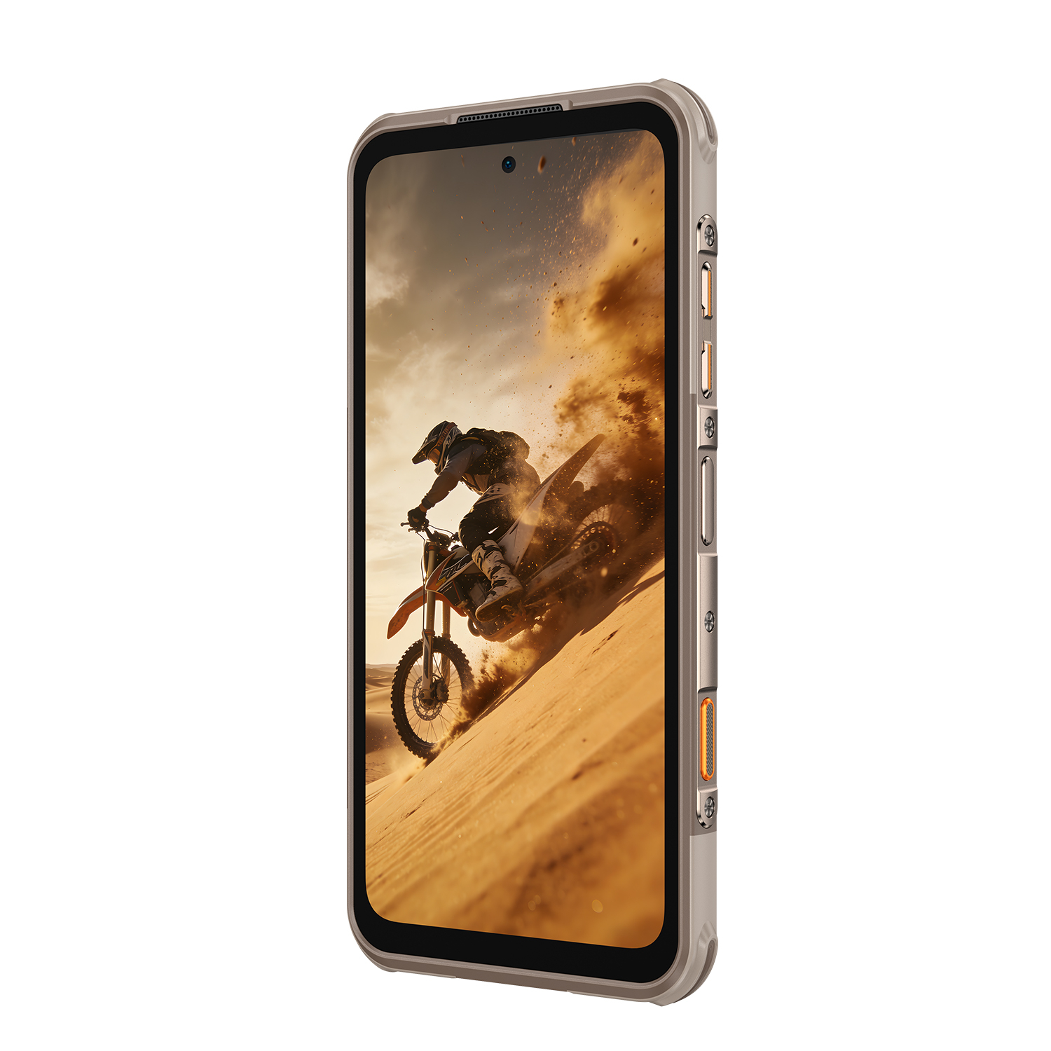Ulefone RugOne Xever 8 Okostelefon, Sand Dune, 4G, 6.50" FHD+ 120Hz, 16GB RAM (8GB + 8GB bővíthető), 256GB, 64MP + 20MP Night Vision Kamera, Helio G200, Android 16, NFC, 4800mAh, Dual SIM [8]