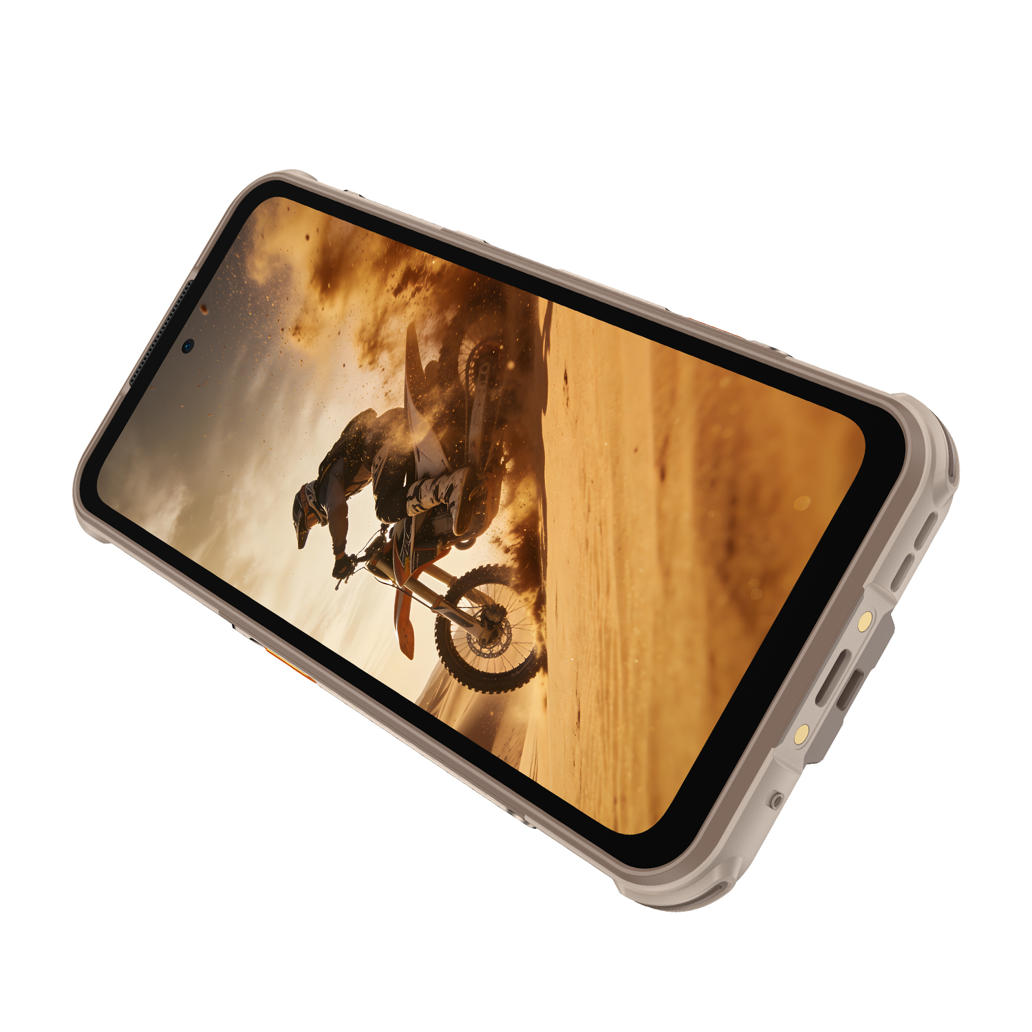 Ulefone RugOne Xever 8 Okostelefon, Sand Dune, 4G, 6.50" FHD+ 120Hz, 16GB RAM (8GB + 8GB bővíthető), 256GB, 64MP + 20MP Night Vision Kamera, Helio G200, Android 16, NFC, 4800mAh, Dual SIM [9]