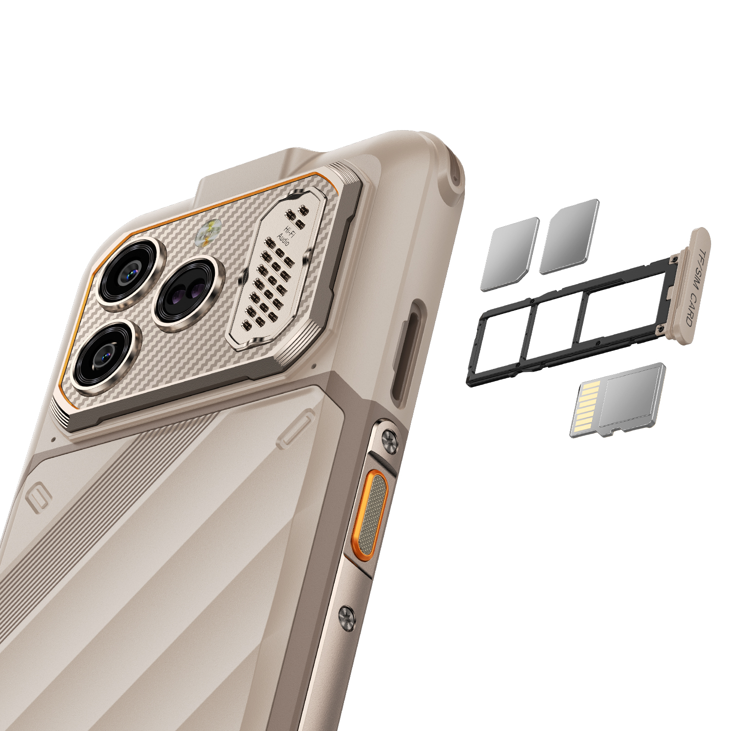 Ulefone RugOne Xever 8 Okostelefon, Sand Dune, 4G, 6.50" FHD+ 120Hz, 16GB RAM (8GB + 8GB bővíthető), 256GB, 64MP + 20MP Night Vision Kamera, Helio G200, Android 16, NFC, 4800mAh, Dual SIM [21]