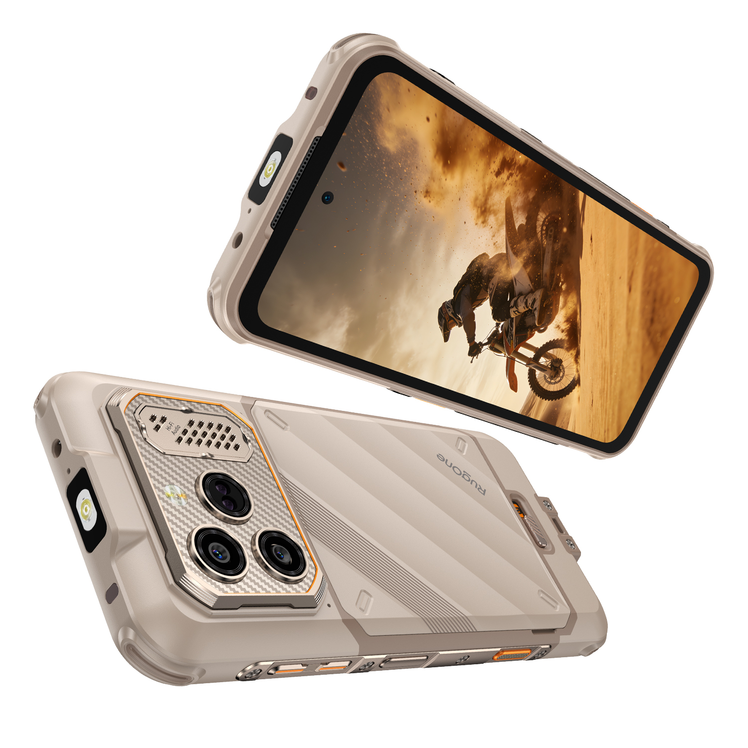 Ulefone RugOne Xever 8 Okostelefon, Sand Dune, 4G, 6.50" FHD+ 120Hz, 16GB RAM (8GB + 8GB bővíthető), 256GB, 64MP + 20MP Night Vision Kamera, Helio G200, Android 16, NFC, 4800mAh, Dual SIM [4]