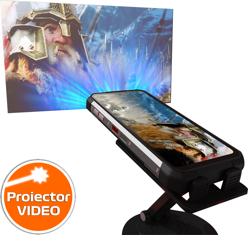 Mobiltelefon Unihertz 8849 Tank 2 Pro Felújított, 4G, 6.81" FHD+, 120Hz, Video projektor, 24GB RAM (12GB + 12GB bővíthető), 512GB ROM, 108MP, Android14, NFC, 23800mAh, Dual SIM [1]