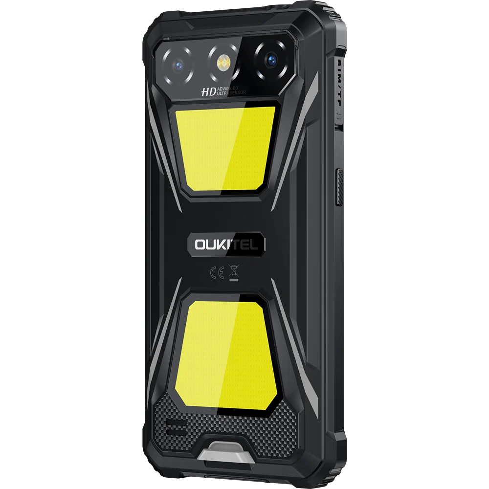Oukitel G5 strapabíró okostelefon, Fekete, 4G, 6.0" HD+ IPS, 16GB RAM (4GB + 12GB virtuális), 64GB tárhely, dupla SOS kempinglámpa 900 lm, Android 14, 6300 mAh akkumulátor, Dual SIM [2]