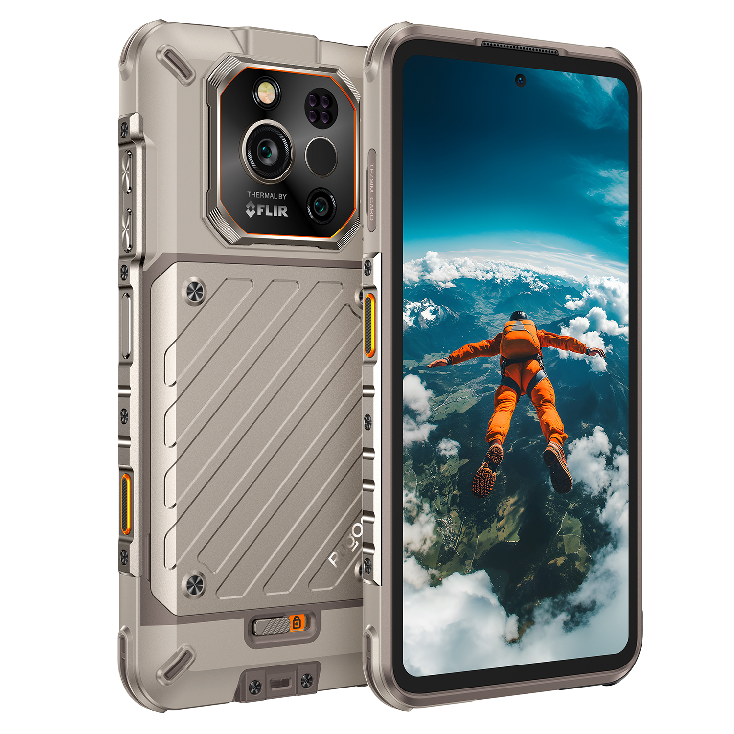 Mobiltelefon Ulefone RugOne Xever 7 Pro, Sand Dune, 5G, 6.67" AMOLED, 24GB RAM (12GB + 12GB Kiterjesztett), 512GB ROM, 50MP, Android 15, Dimensity 7025, Cserélhető akkumulátor, Hőkamera, eSIM, 33W, [9]