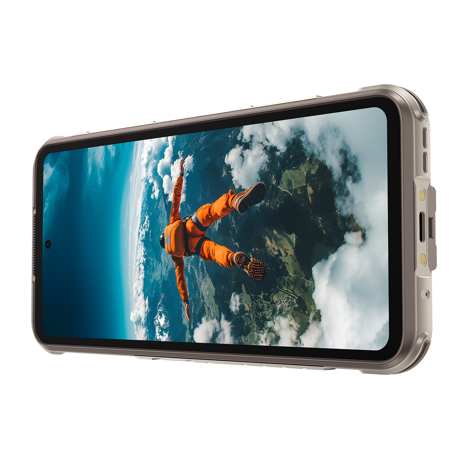 Mobiltelefon Ulefone RugOne Xever 7 Pro, Sand Dune, 5G, 6.67" AMOLED, 24GB RAM (12GB + 12GB Kiterjesztett), 512GB ROM, 50MP, Android 15, Dimensity 7025, Cserélhető akkumulátor, Hőkamera, eSIM, 33W, [19]