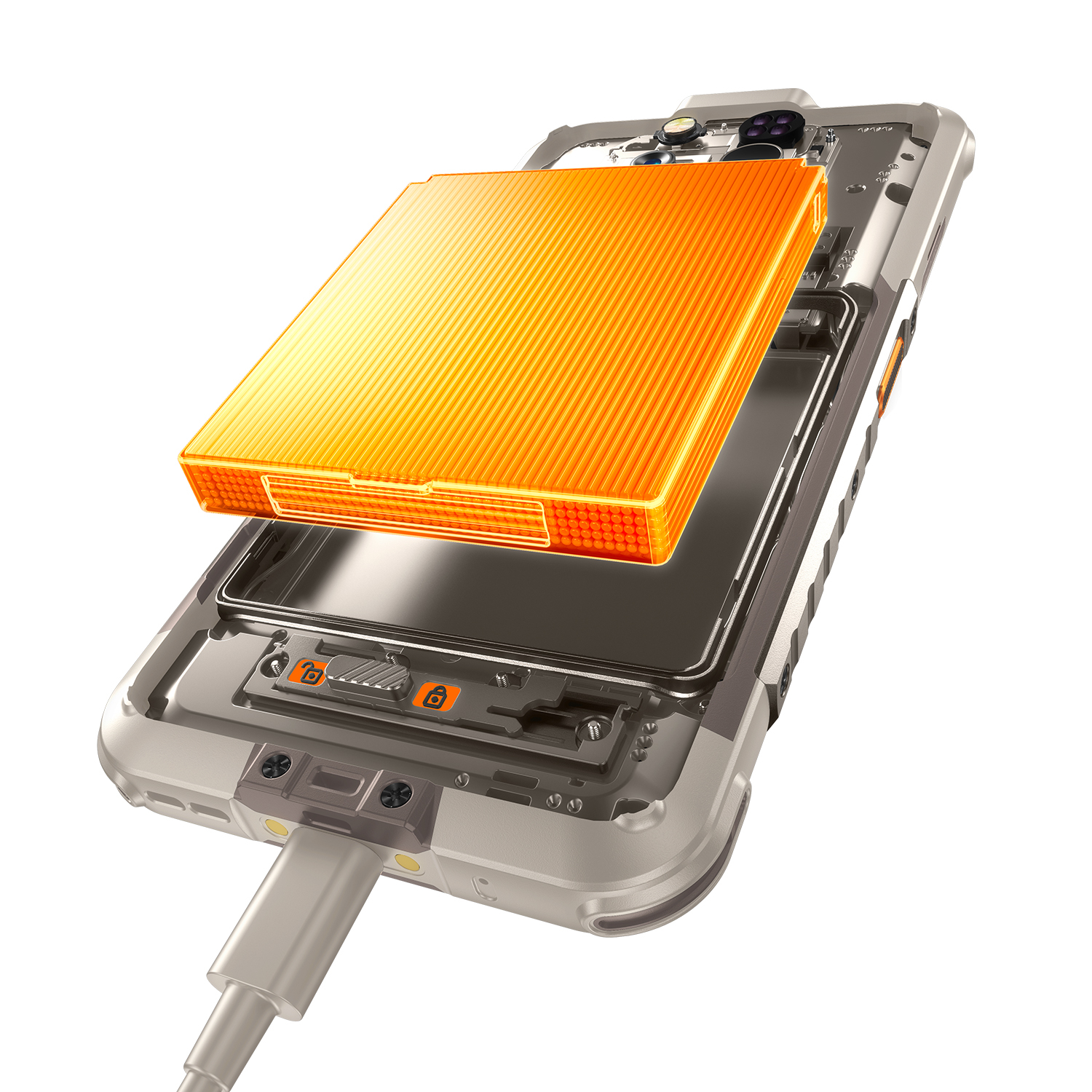 Ulefone RugOne Xever 7 Pro telefon, újracsomagolt Sand Dune, 5G, 6,67", 24 GB RAM (12 GB+12 GB bővíthető), 512 GB ROM, 50 MP, Android 15, 7025-ös méret, cserélhető akkumulátor, hőkamera, eSIM, 33W [5]