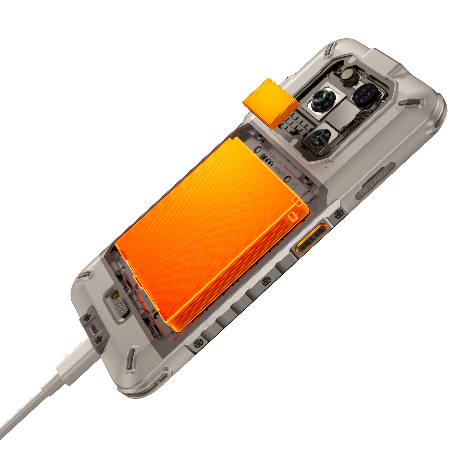 Mobiltelefon Ulefone RugOne Xever 7 Pro, Sand Dune, 5G, 6.67" AMOLED, 24GB RAM (12GB + 12GB Kiterjesztett), 512GB ROM, 50MP, Android 15, Dimensity 7025, Cserélhető akkumulátor, Hőkamera, eSIM, 33W, [18]