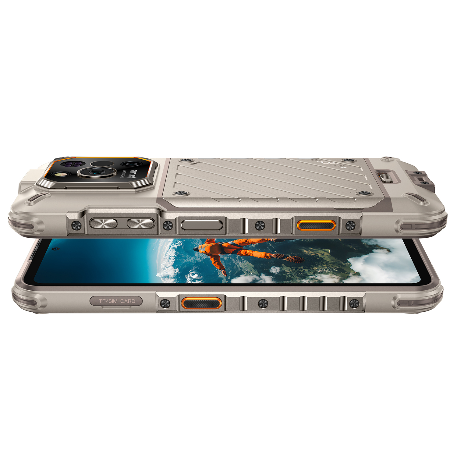 Ulefone RugOne Xever 7 Pro telefon, újracsomagolt Sand Dune, 5G, 6,67", 24 GB RAM (12 GB+12 GB bővíthető), 512 GB ROM, 50 MP, Android 15, 7025-ös méret, cserélhető akkumulátor, hőkamera, eSIM, 33W [8]