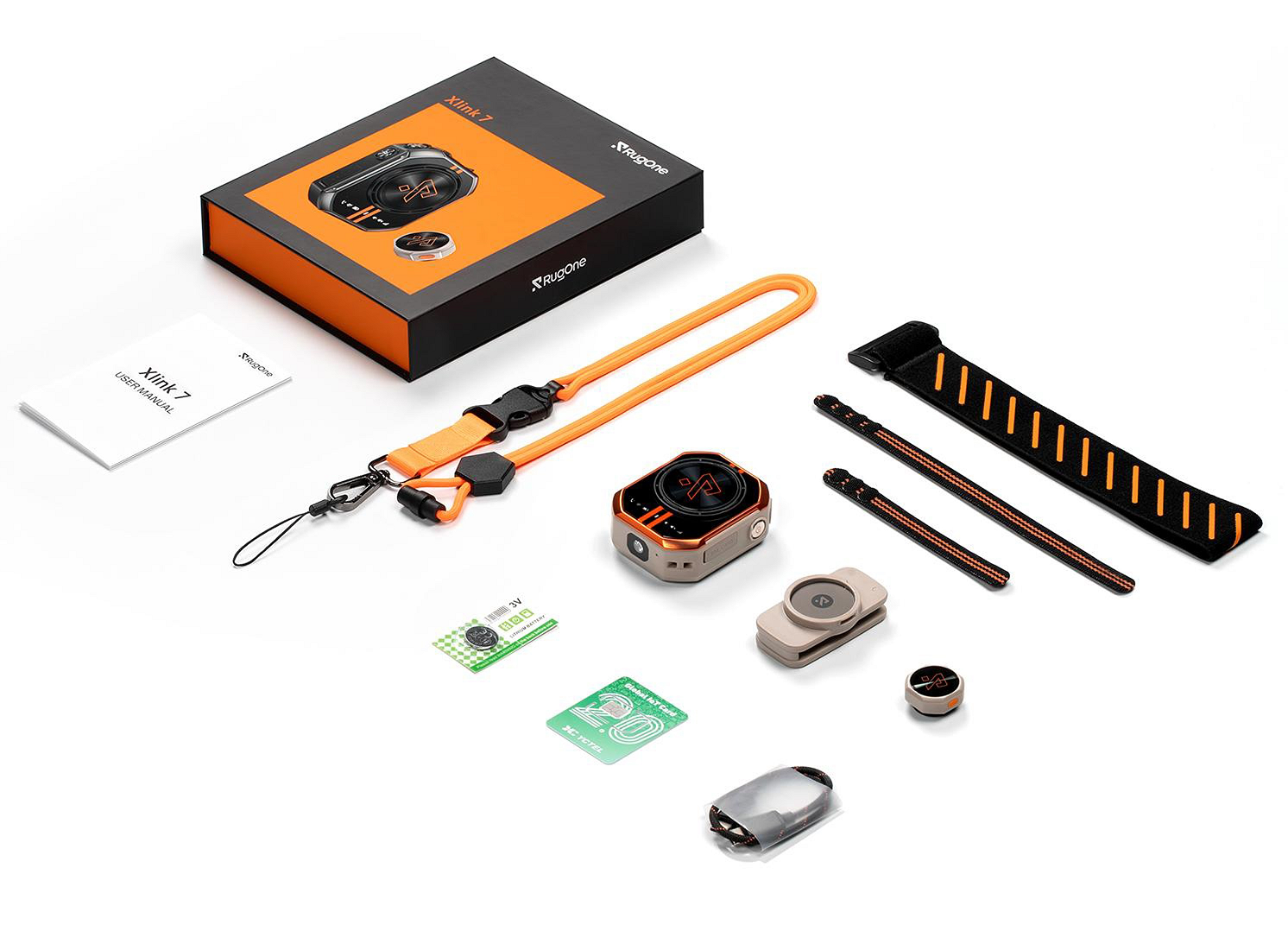 RugOne XLink 7 Walkie Talkie, Homokbézs, 4G LTE, AI Hangasszisztens, GPS, Bluetooth 5.2, SOS, 1050mAh akkumulátor, USB-C, Nano SIM [4]