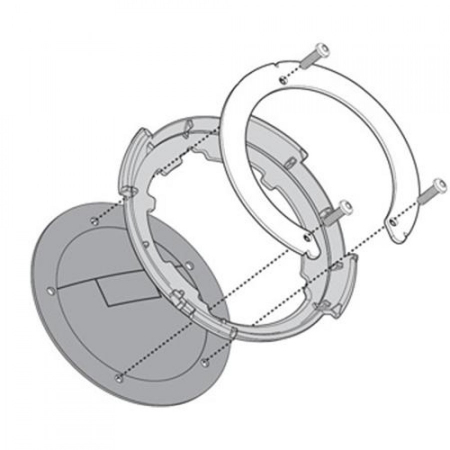 Accesorii Moto - Flansa metalica Givi pentru fixare geanta rezervor BF09