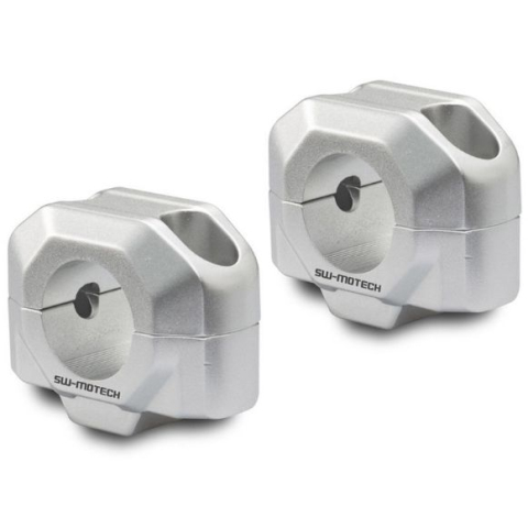 Cleme Fixare Ghidon - Inaltator Ghidon 28mm H=20 mm, Argintiu -Sw-Motech