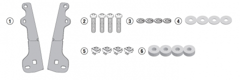 Parbrize - Kit Fixare Parbriz GIVI KTM 890 SMT - D7716S ; D7716ST ; AF7716