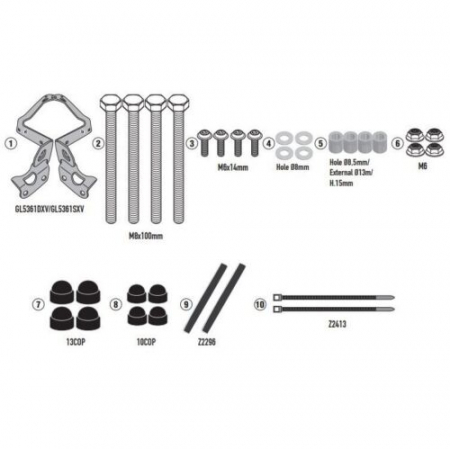 Parbrize - Kit fixare parbriz Givi pentru Moto Morini Seiemmezzo STR 650 (22-)