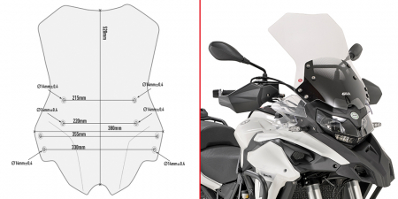 Parbrize - Parbriz Transparent Givi Benelli TRK502 / TRK502 X (17-)