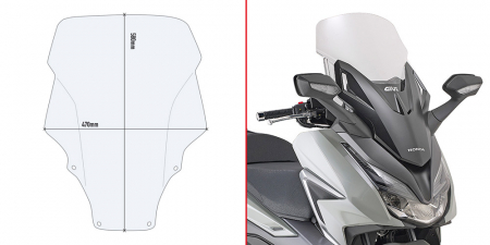 Parbrize - Parbriz Transparent Givi Honda Forza 125 (21 > 22) / Forza 350 (21-)