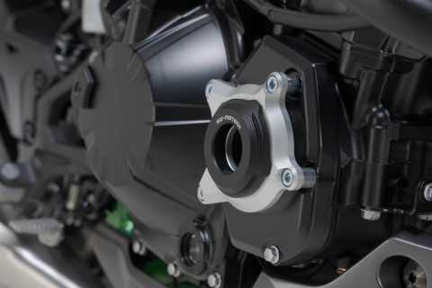 Scut Motor - Protectie pentru carcasa motorului , negru/argintiu Kawasaki Z900 models (16-) Sw-Motech