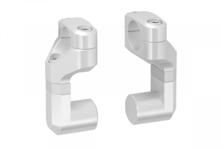 Ghidon-Accesorii - Relocare ghidon Vario D.22 mm. Cu pozitionare reglabila. Argintiu