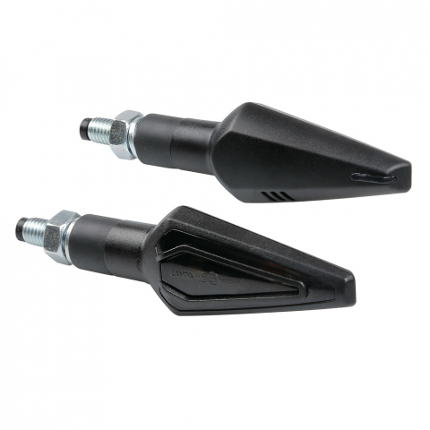 Semnale Moto - Set 2 semnalizari Nicon-Halo negre cu sticla alba, Lampa