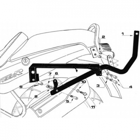 Suporti Genti - Suport Top Case Givi BMW R 850 R / R 1100 R (95 > 02)
